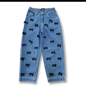 NWOT ASOS x WAH London Bow Detail Jeans Size US 2